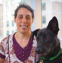 Jen Mankoff and her dog Gryffin